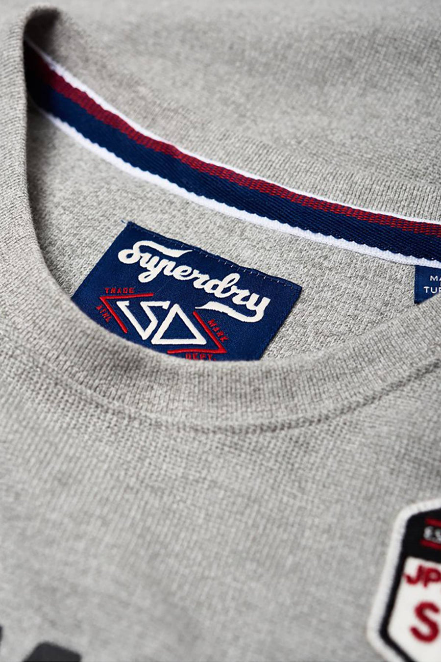 SuperDry Grey-Marl Authentic Supply T-Shirt