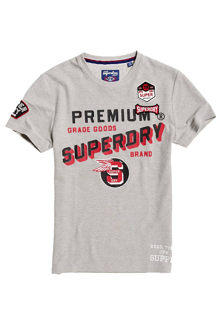 SuperDry Grey-Marl Authentic Supply T-Shirt