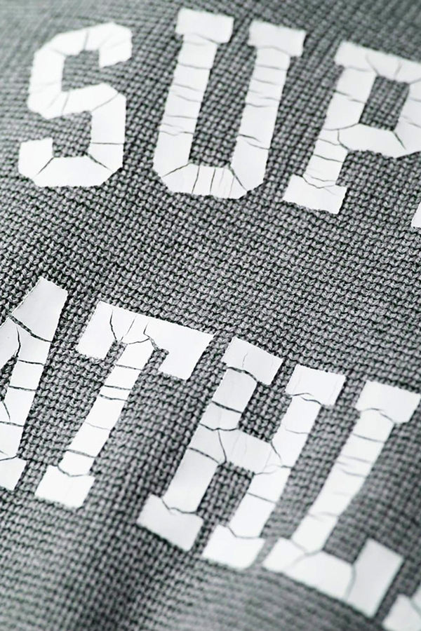 SuperDry Grey-Marl/Navy Track Squad Crew-Neck Sweater