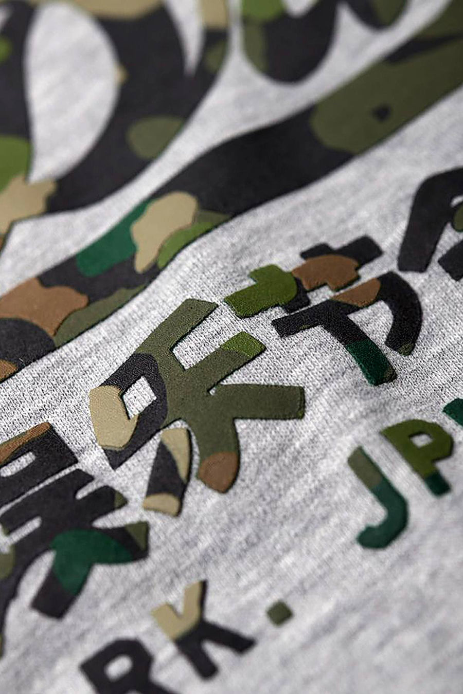 SuperDry Grey-Marl Vintage Logo Layered Camo Tee