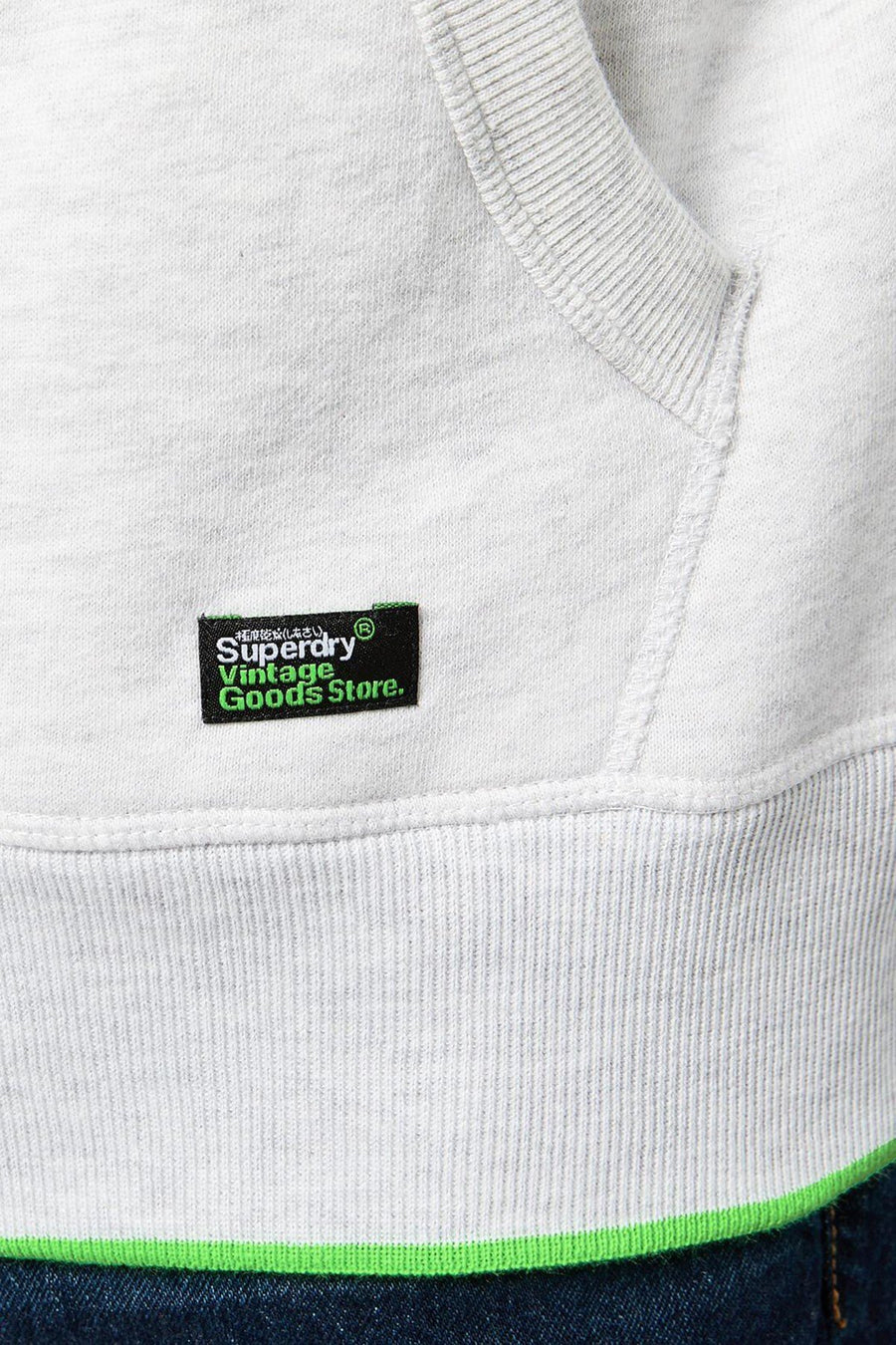 SuperDry Ice-Marl Vintage Logo Neon-Tip Hoodie
