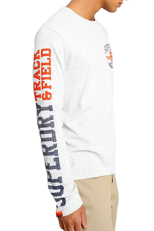 SuperDry Ice Yarn-Dye Track/Field Long-Sleeve T-Shirt