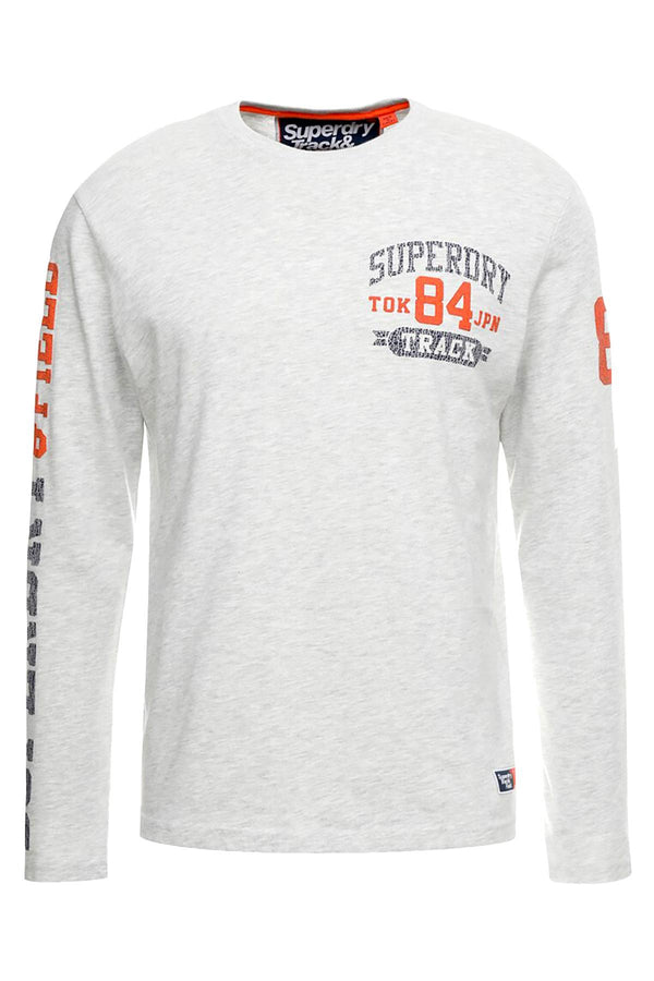 SuperDry Ice Yarn-Dye Track/Field Long-Sleeve T-Shirt