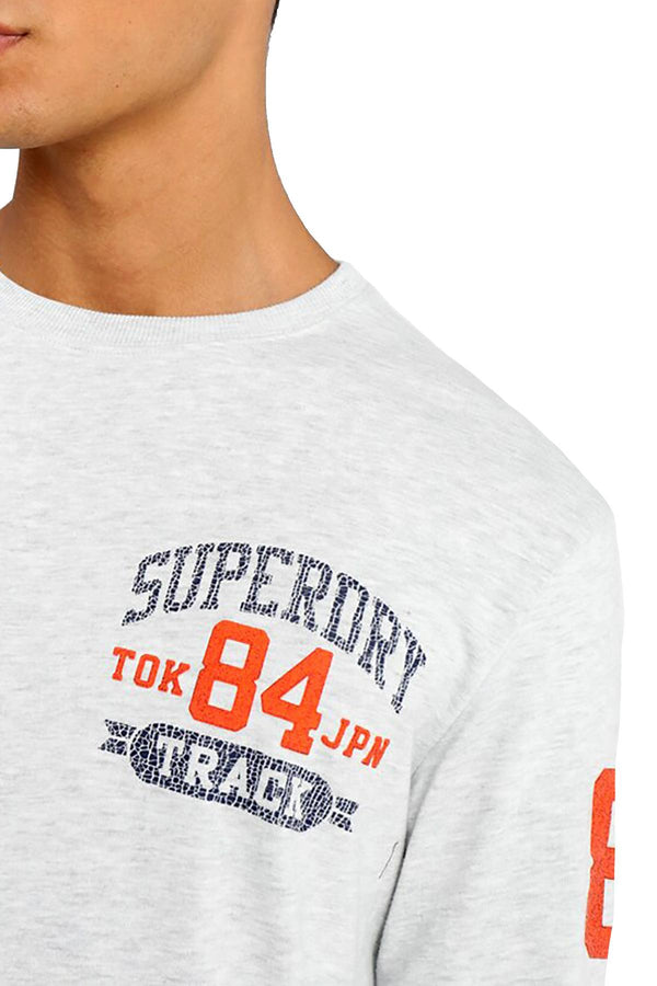 SuperDry Ice Yarn-Dye Track/Field Long-Sleeve T-Shirt