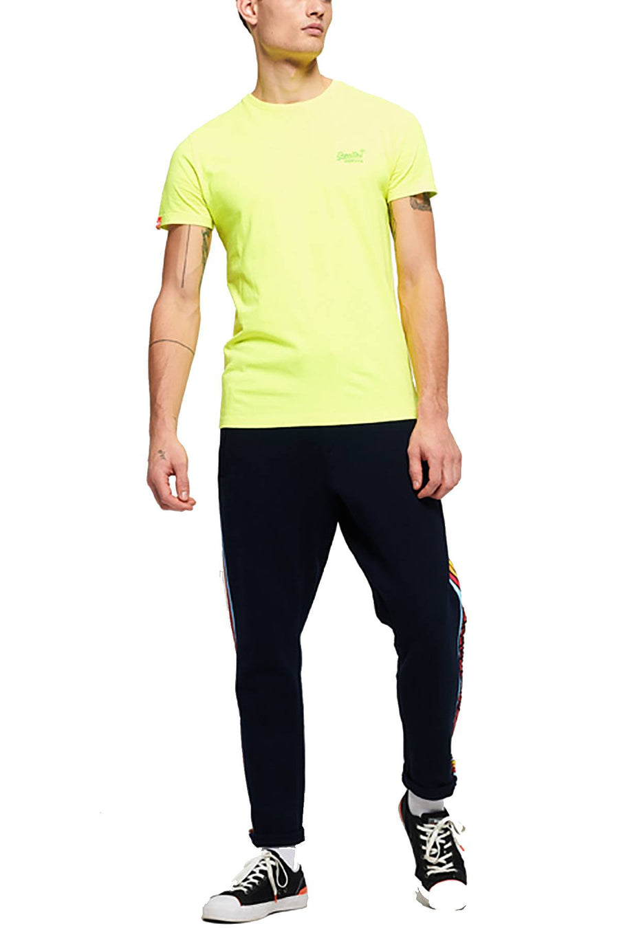 SuperDry Ice-Yellow Orange-Label Neon Tee