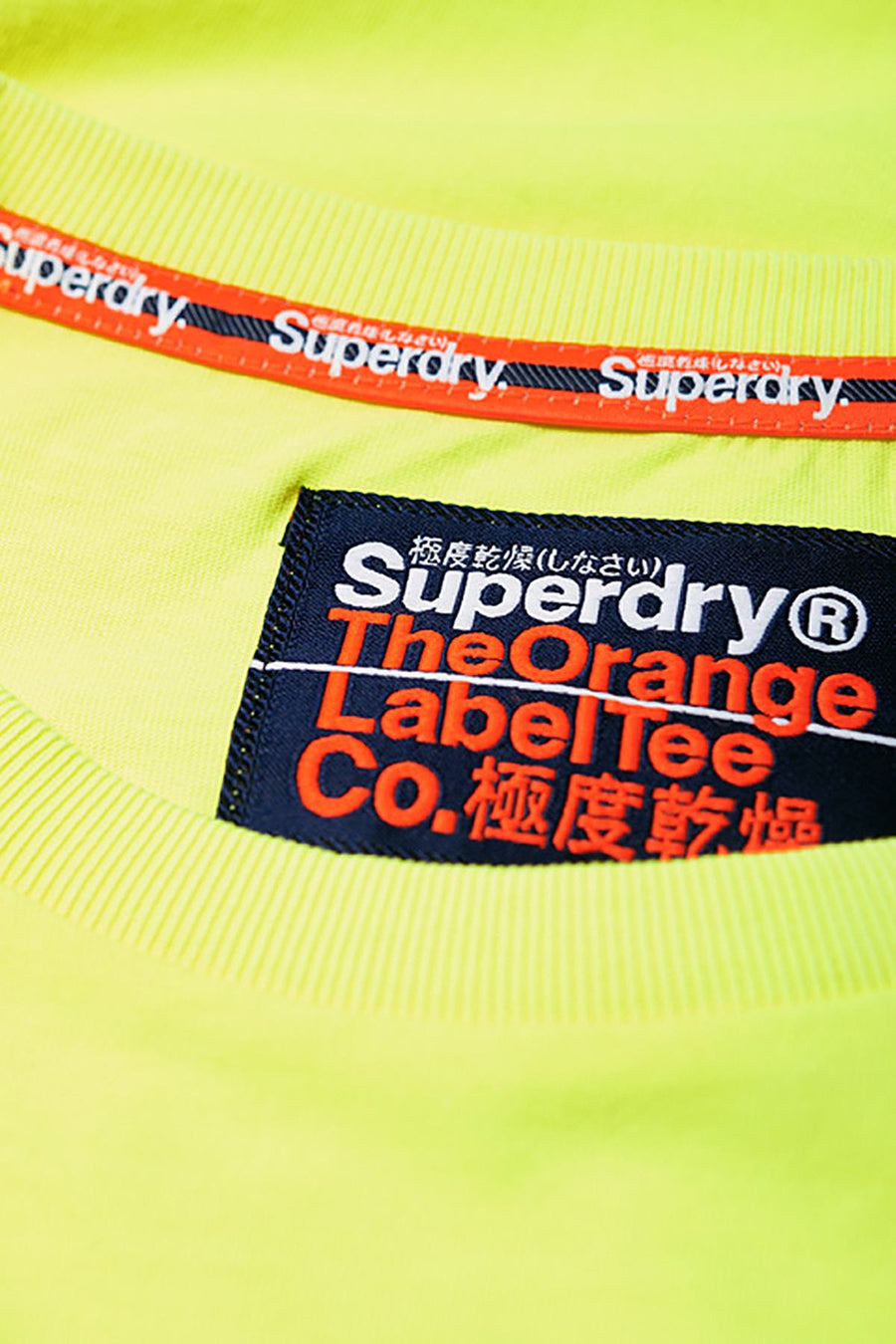 SuperDry Ice-Yellow Orange-Label Neon Tee