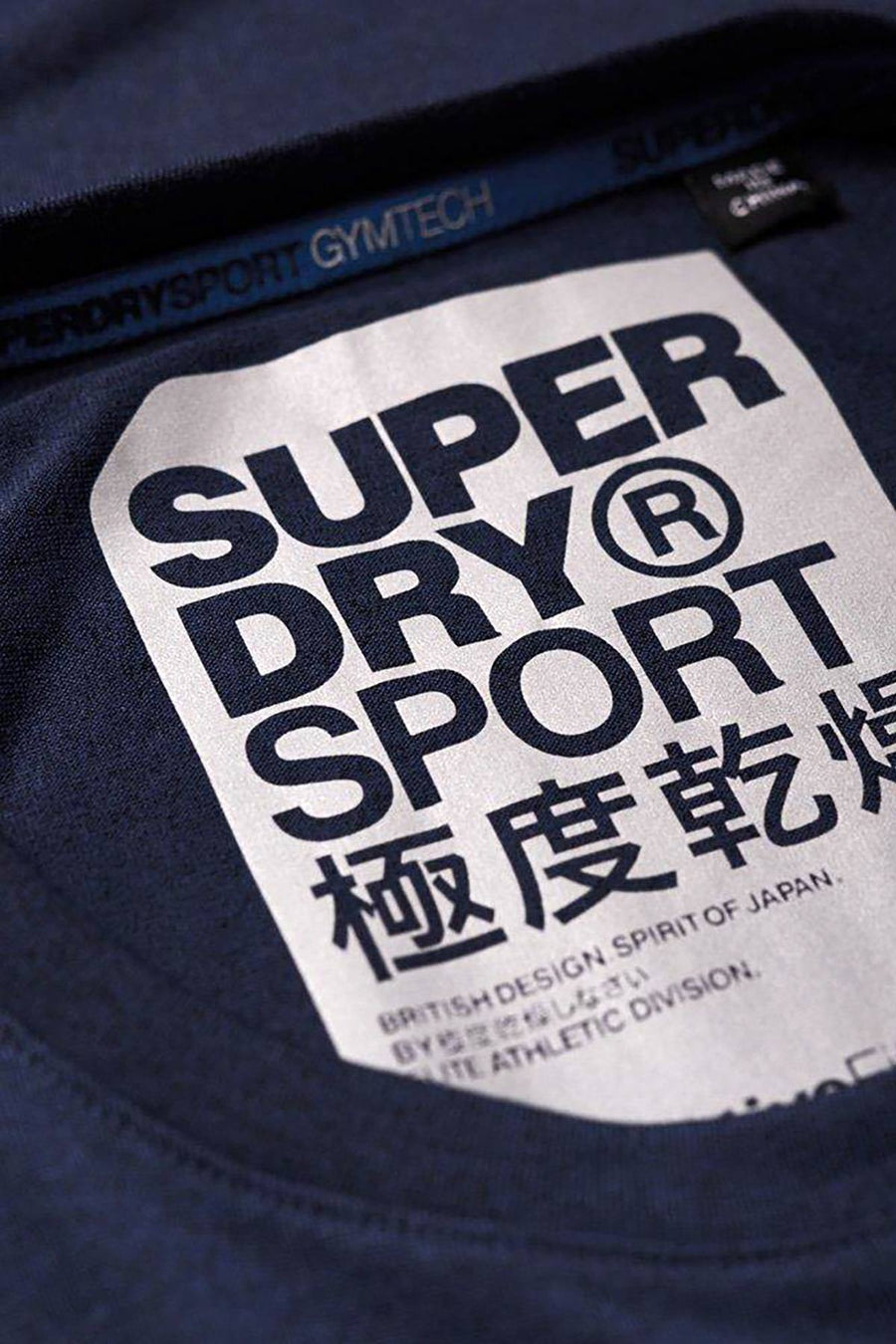 SuperDry Midnight Navy Twist Gym Tech Longline Tee