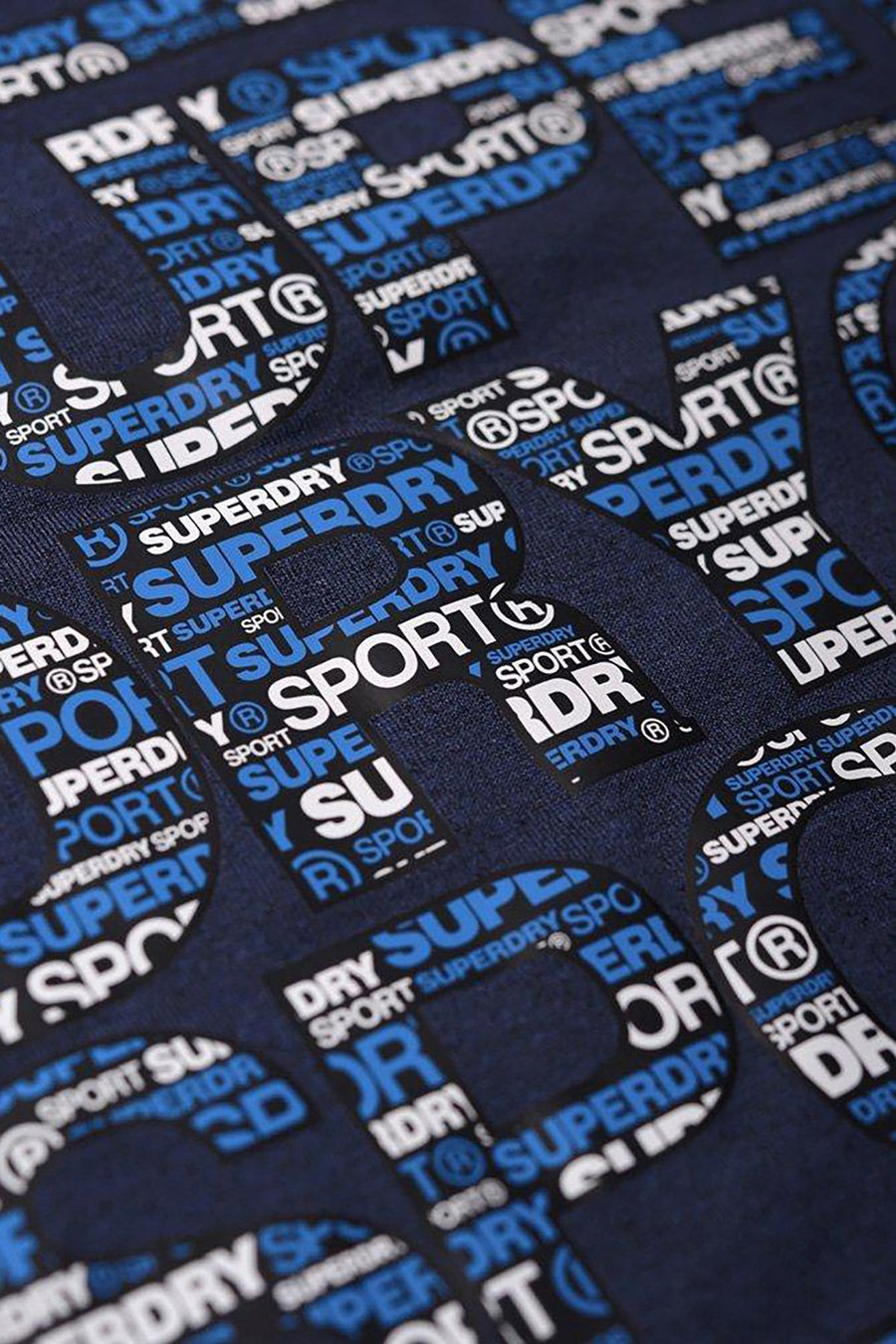 SuperDry Midnight Navy Twist Gym Tech Longline Tee