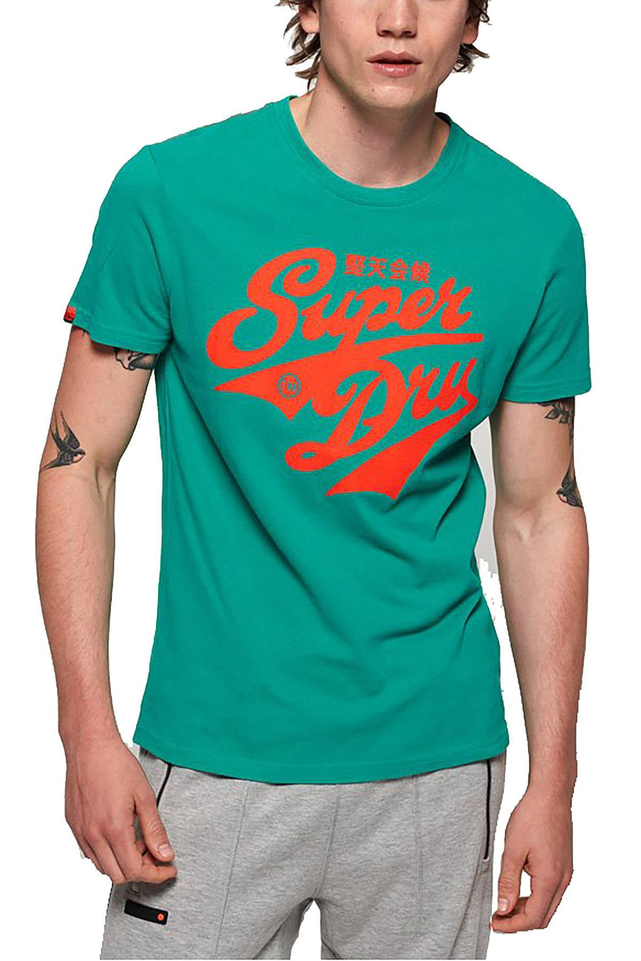 SuperDry North-Green Heritage Classic Logo Graphic Tee