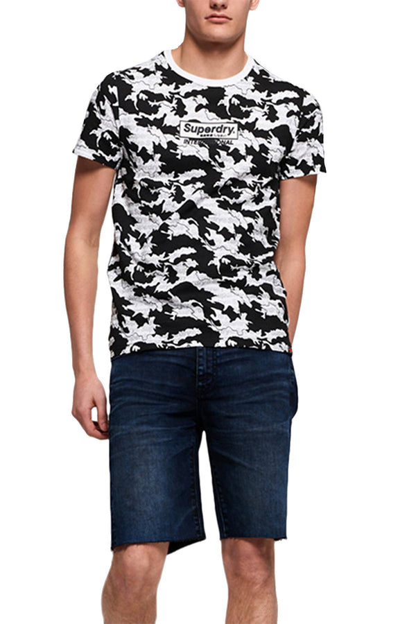 SuperDry Optic-White International Monochrome Logo Tee