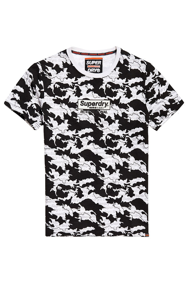 SuperDry Optic-White International Monochrome Logo Tee
