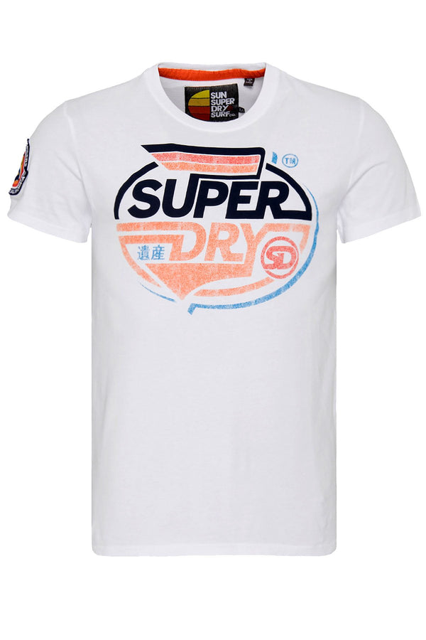 SuperDry Optic-White Malibu Racer Tee