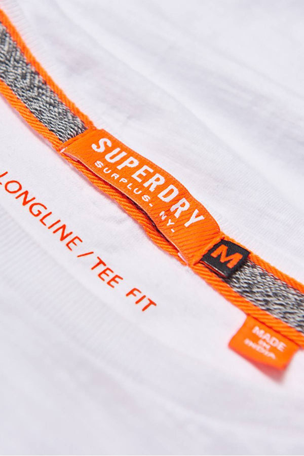 SuperDry Optic-White Surplus Goods Long-Sleeve Longline Top