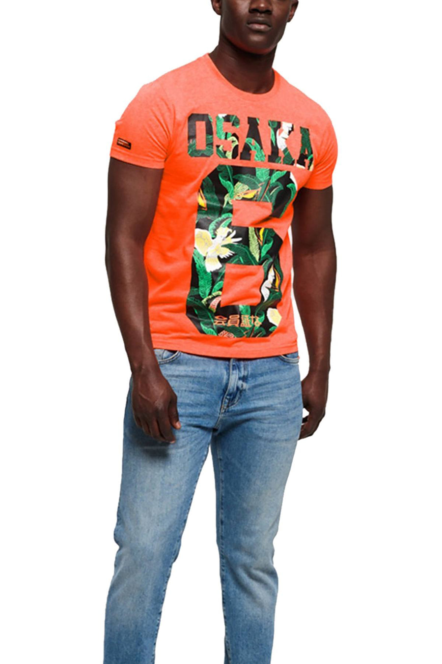 SuperDry Radiant-Orange Osaka Mid-Weight Graphic Tee