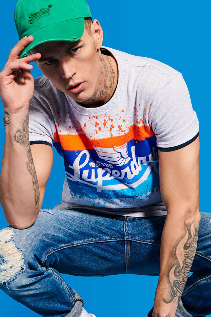 SuperDry Silver-Birch Marl Icarus T-Shirt