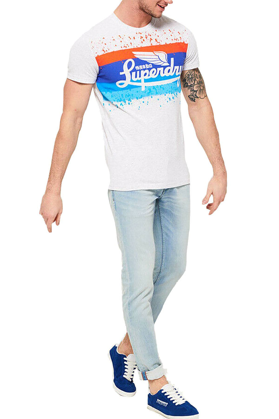 SuperDry Silver-Birch Marl Icarus T-Shirt