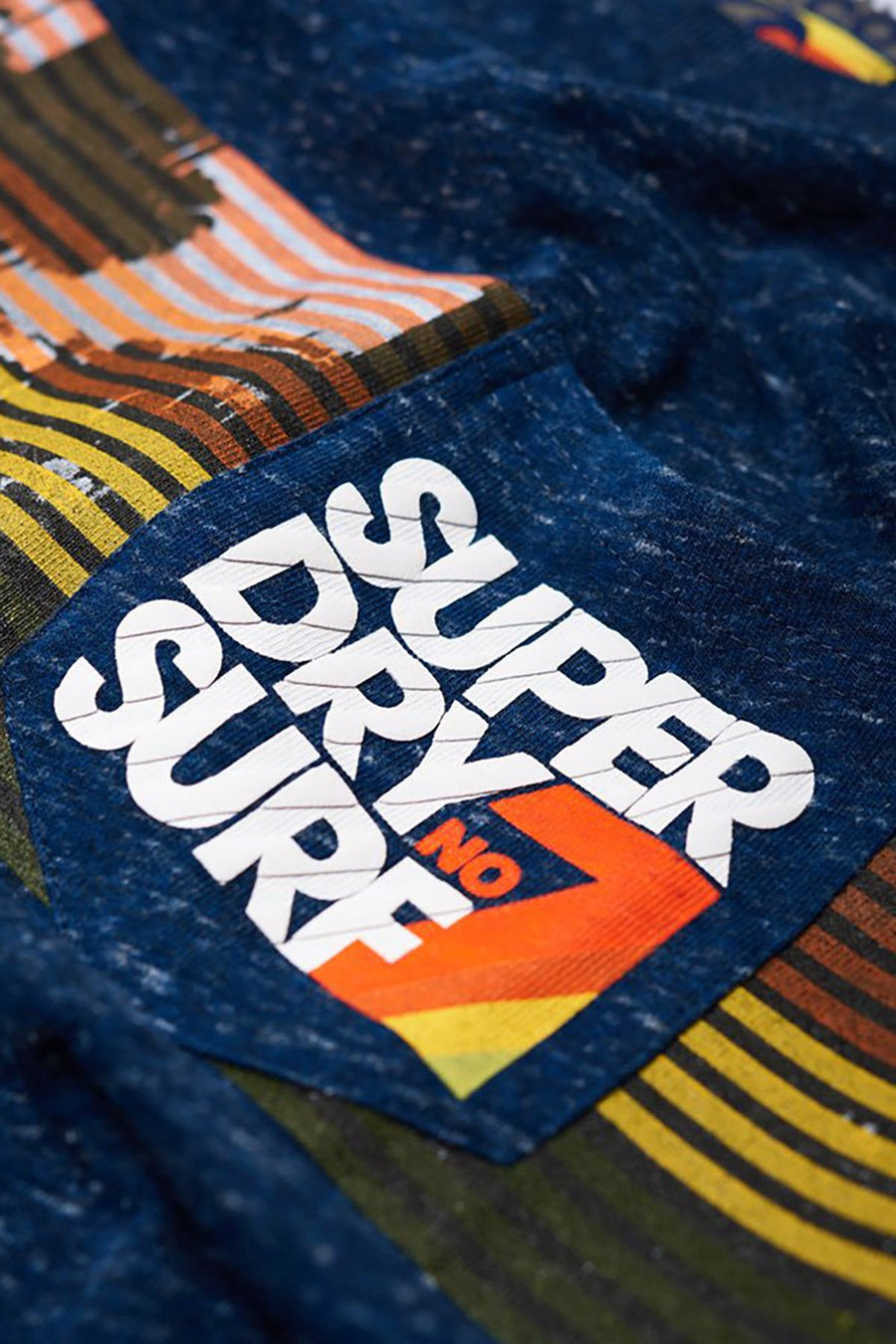 SuperDry Snowy-French-Navy No.7 Surf Pocket T-Shirt