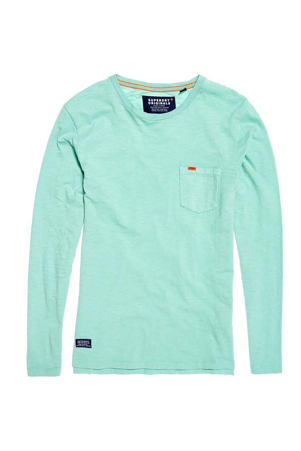 SuperDry Spearmint Dry-Originals L/S Pocket T-Shirt