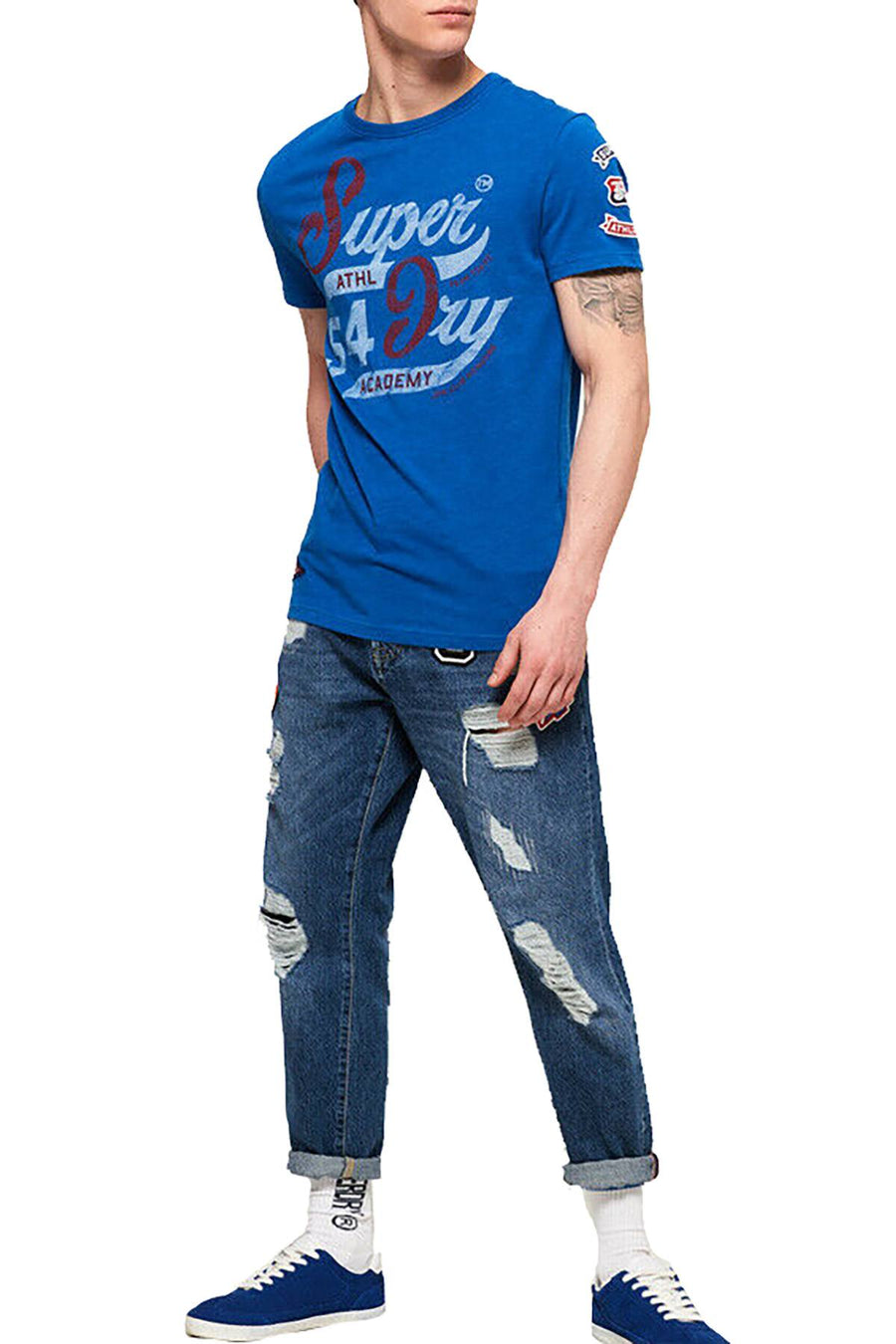 SuperDry Techno-Blue-Marl 54 Academy T-Shirt