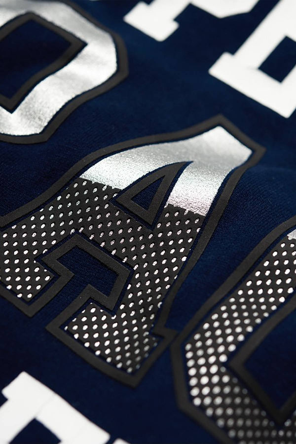 SuperDry Tin-Tab-Navy Super Track Metallic Hoodie