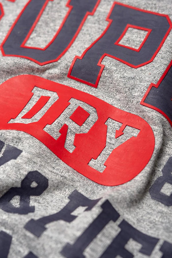 SuperDry Trophy-Grey-Grit Trackster Ringer T-Shirt