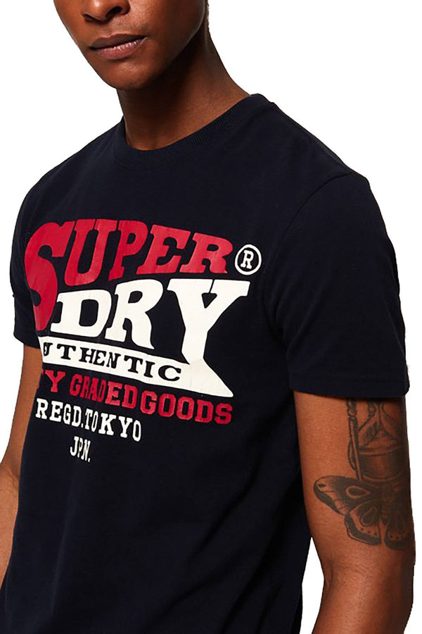 SuperDry Upstate-Black Authentic Supply T-Shirt