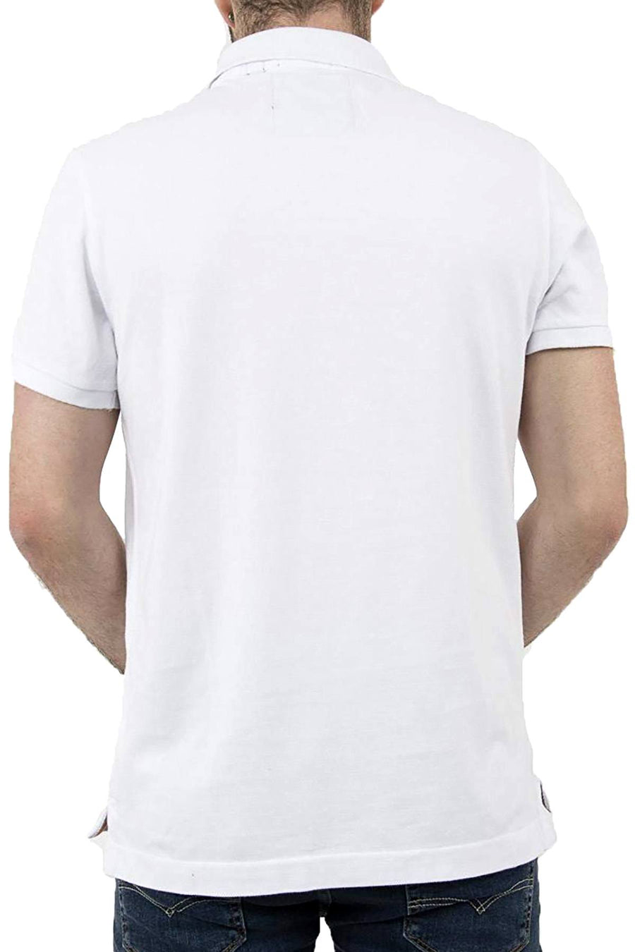 SuperDry White Classic New Fit Pique Polo Shirt
