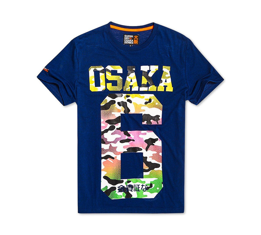Superdry Osaka Hibiscus T-shirt Ultra Royal Grit
