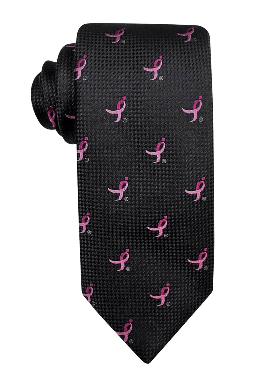 Susan G. Koman Black Natte Logo Repeat 'Knots for Hope' Necktie