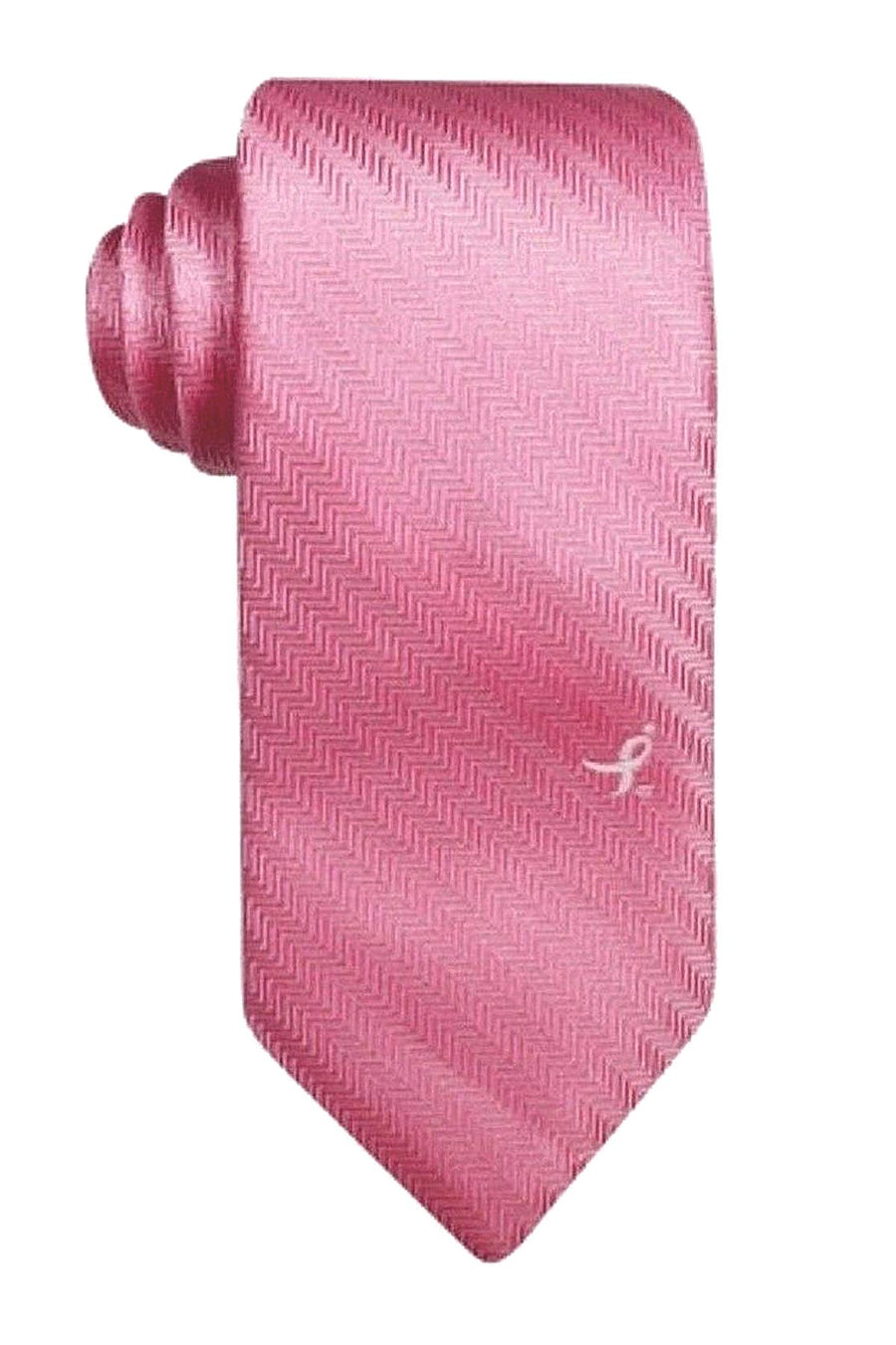 Susan G. Komen Solid-Pink Herringbone 'Knots for Hope' Necktie
