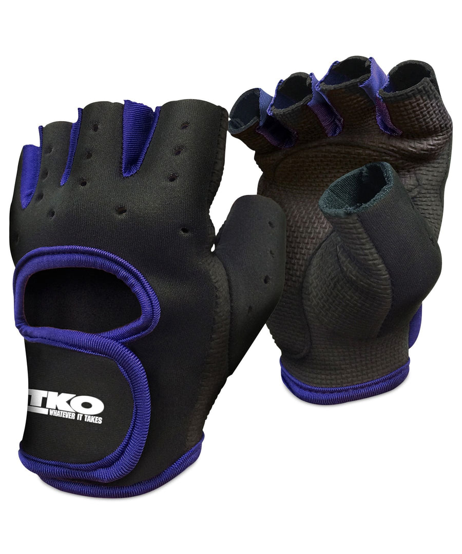 TKO Black & Blue Universal Padded Athletic Gloves