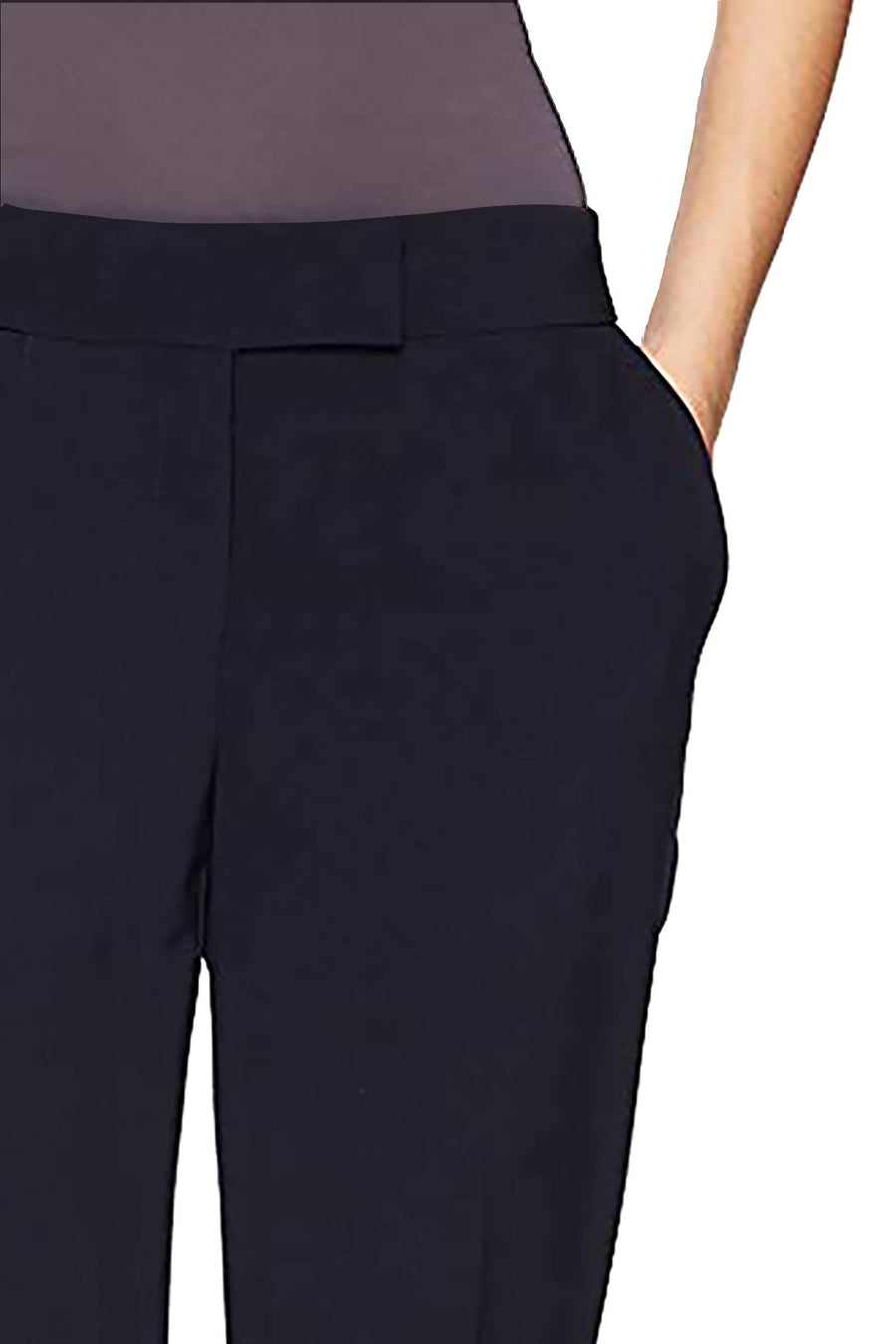Tahari ASL Navy-Blue Slim-Fit Suiting Pant