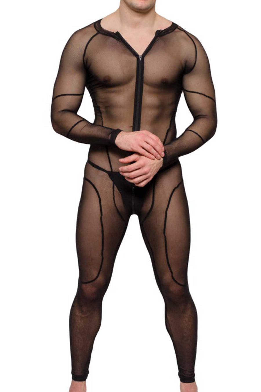 Tartarus Black Mesh Catsuit