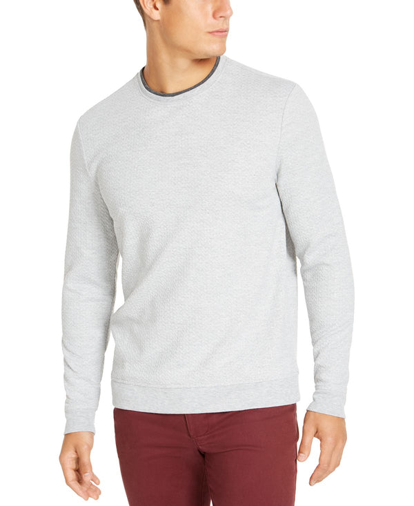 Tasso Elba Crossover Sweater Sterling Heather