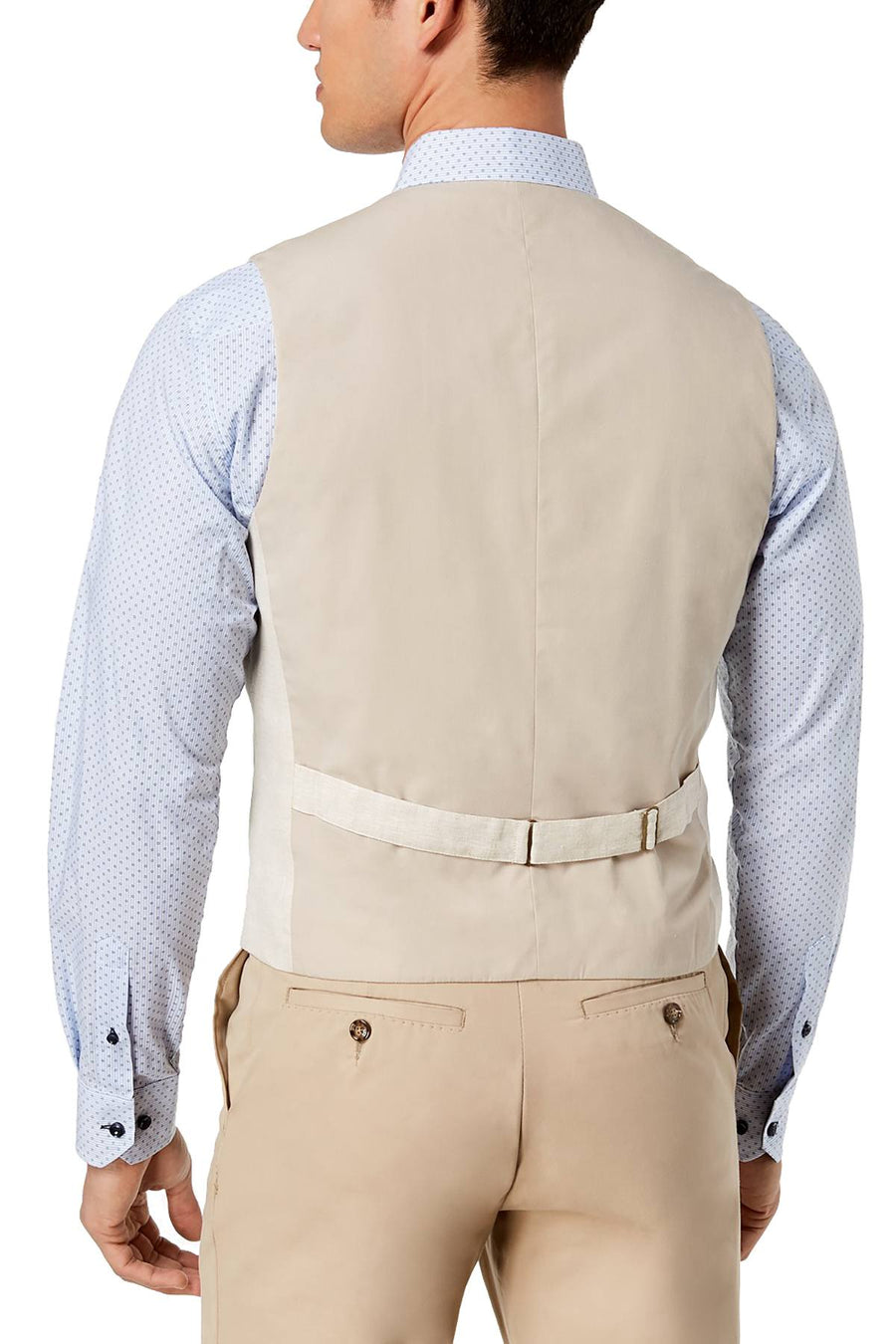Tasso Elba Island Natural-Khaki 100% Linen Vest
