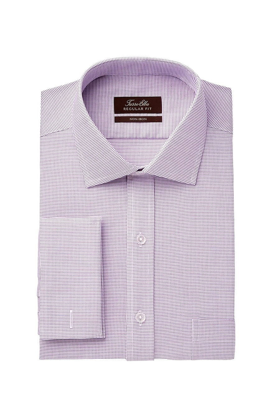 Tasso Elba Mulberry Non-Iron Regular-Fit Dress Shirt