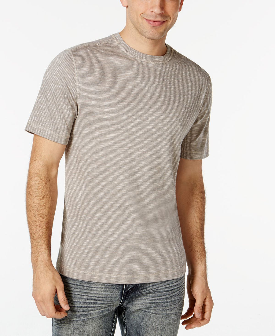 Tasso Elba Upf 30+ Performance Crew Neck Shirt Cracked Walnut