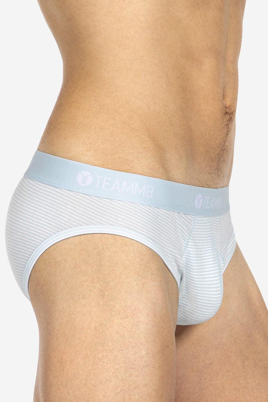 Teamm8 Blue Super Low Stripe Brief
