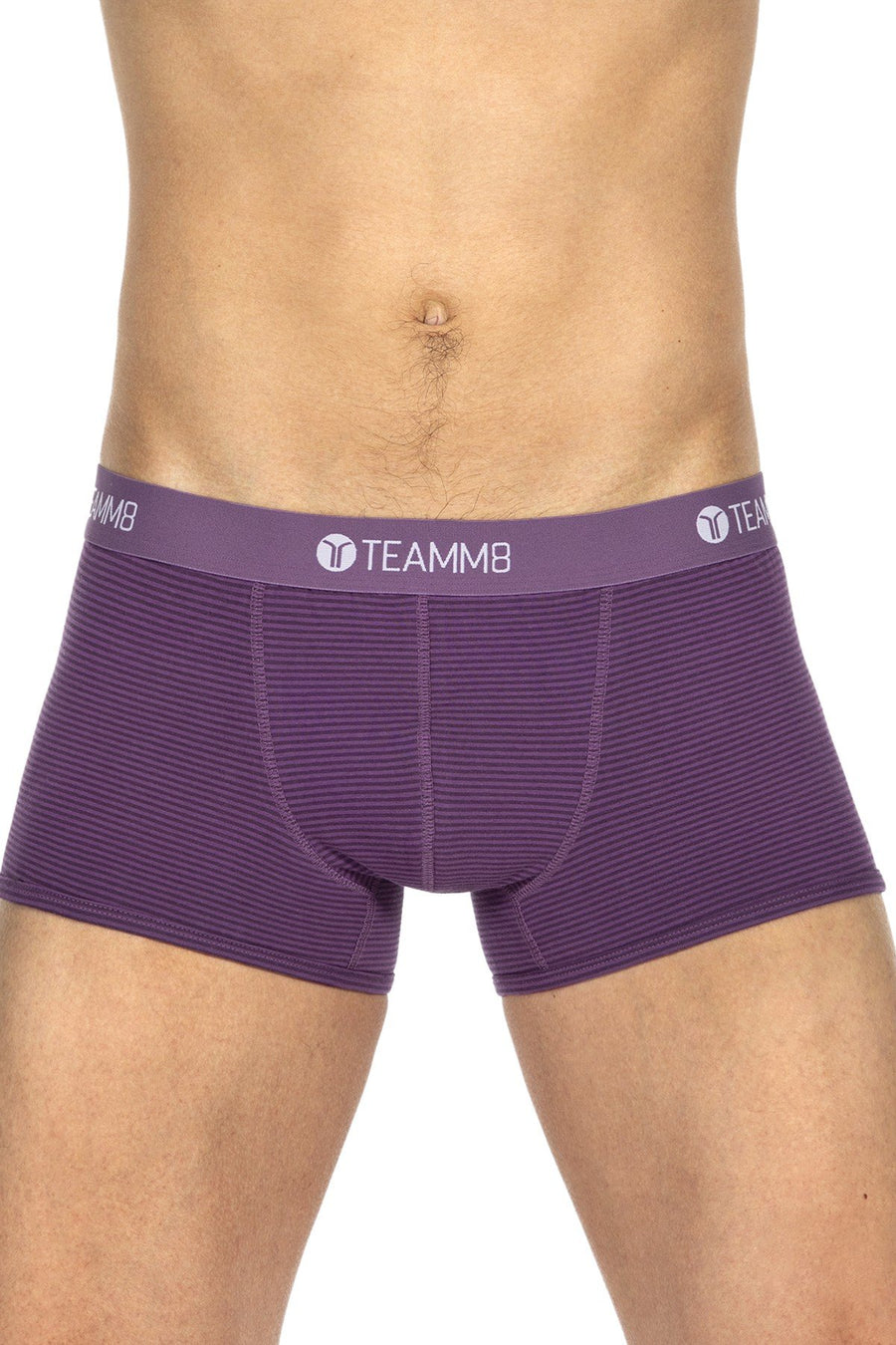 Teamm8 Plum Super Low Stripe Boxer Brief