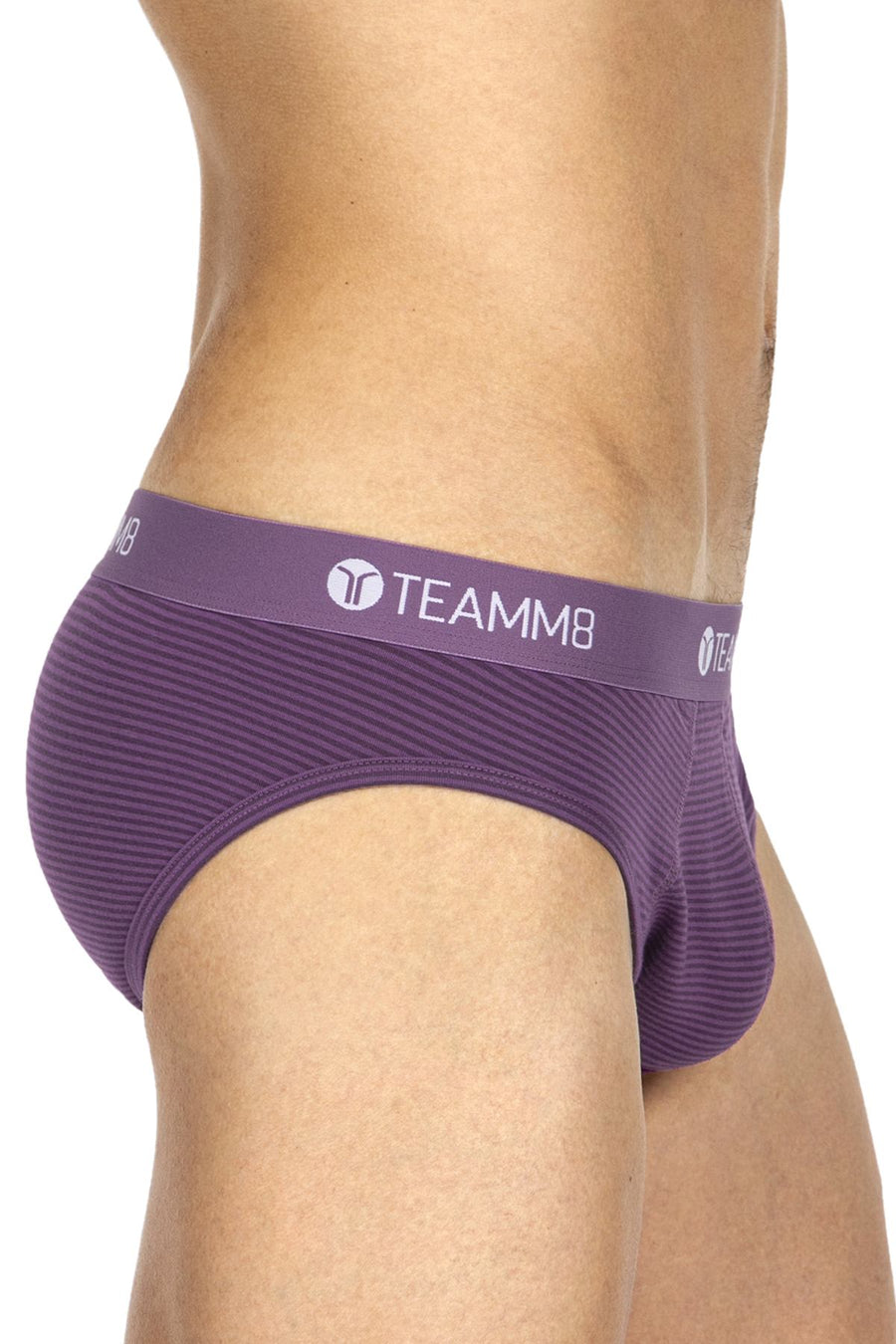 Teamm8 Plum Super Low Stripe Brief
