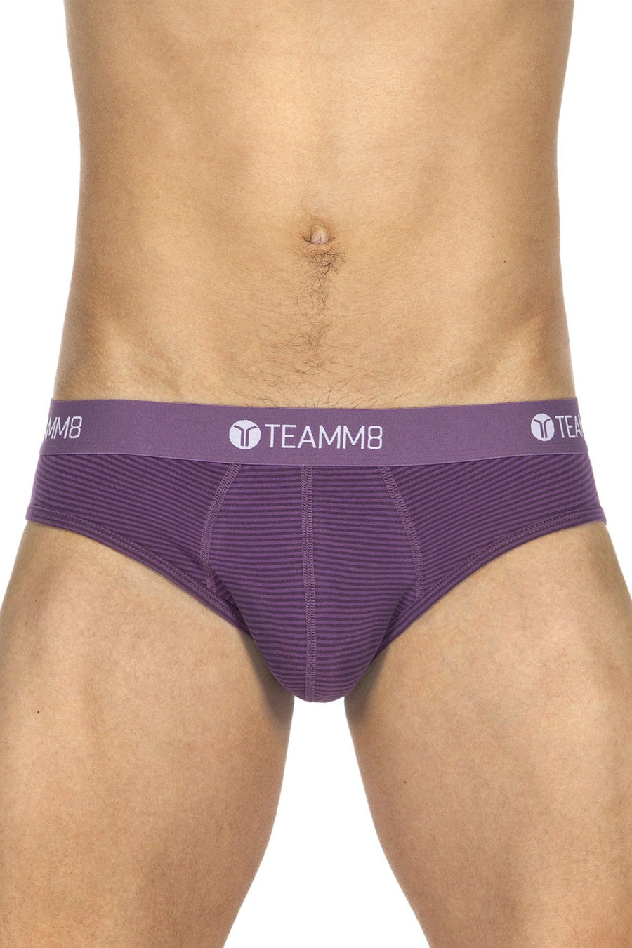 Teamm8 Plum Super Low Stripe Brief