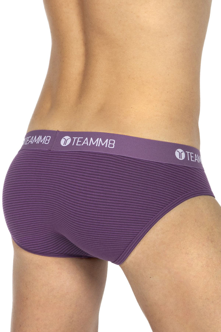 Teamm8 Plum Super Low Stripe Brief