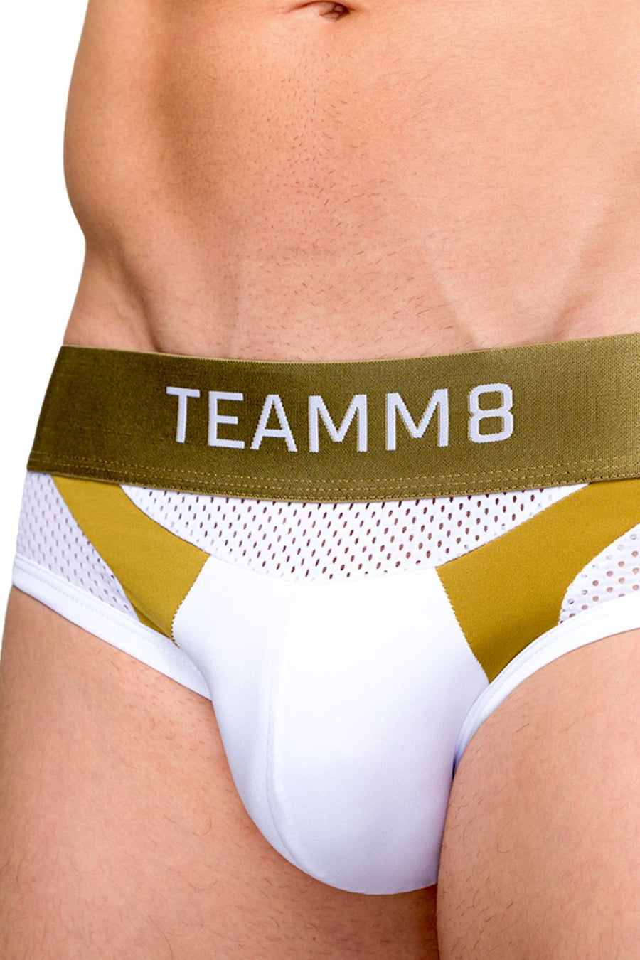 Teamm8 White Aerial Mesh Brief