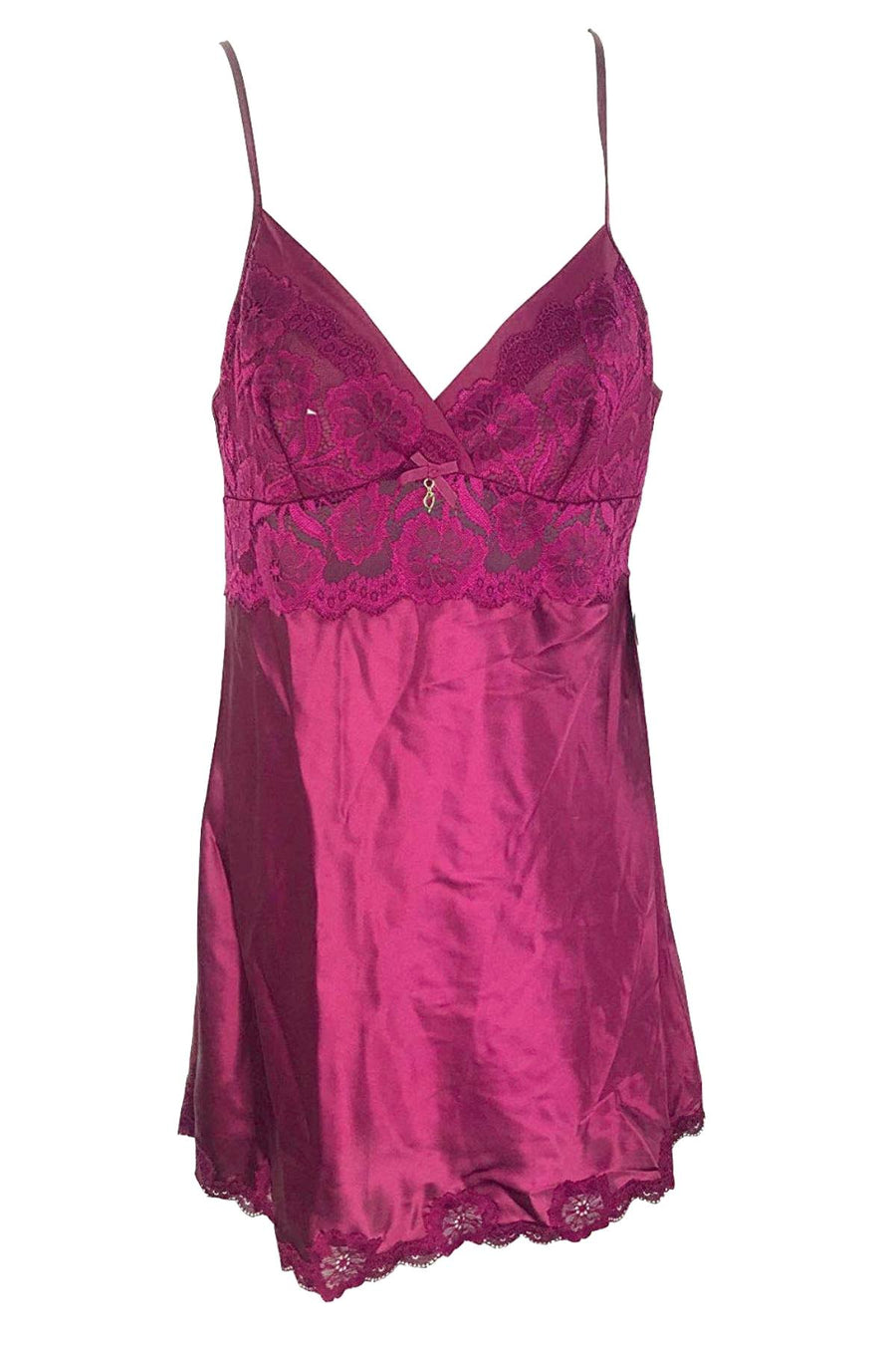 Thalia Sodi Intimates Berry-Glaze Lace/Satin Chemise