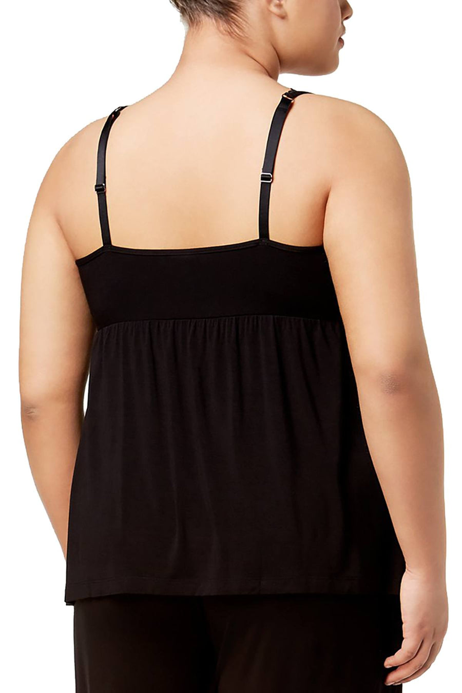 Thalia Sodi PLUS Black/Pink Knit/Lace Camisole