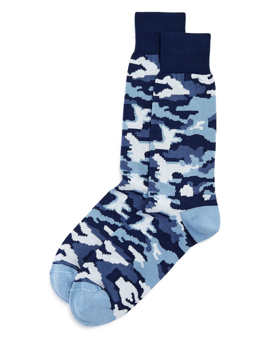 The Men's Store Camo Socks Navy