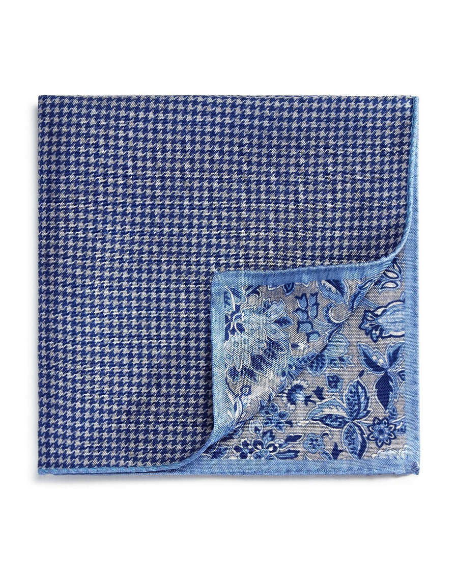 The Men's Store Exploded Floral/houndstooth Pocket Square Lavender