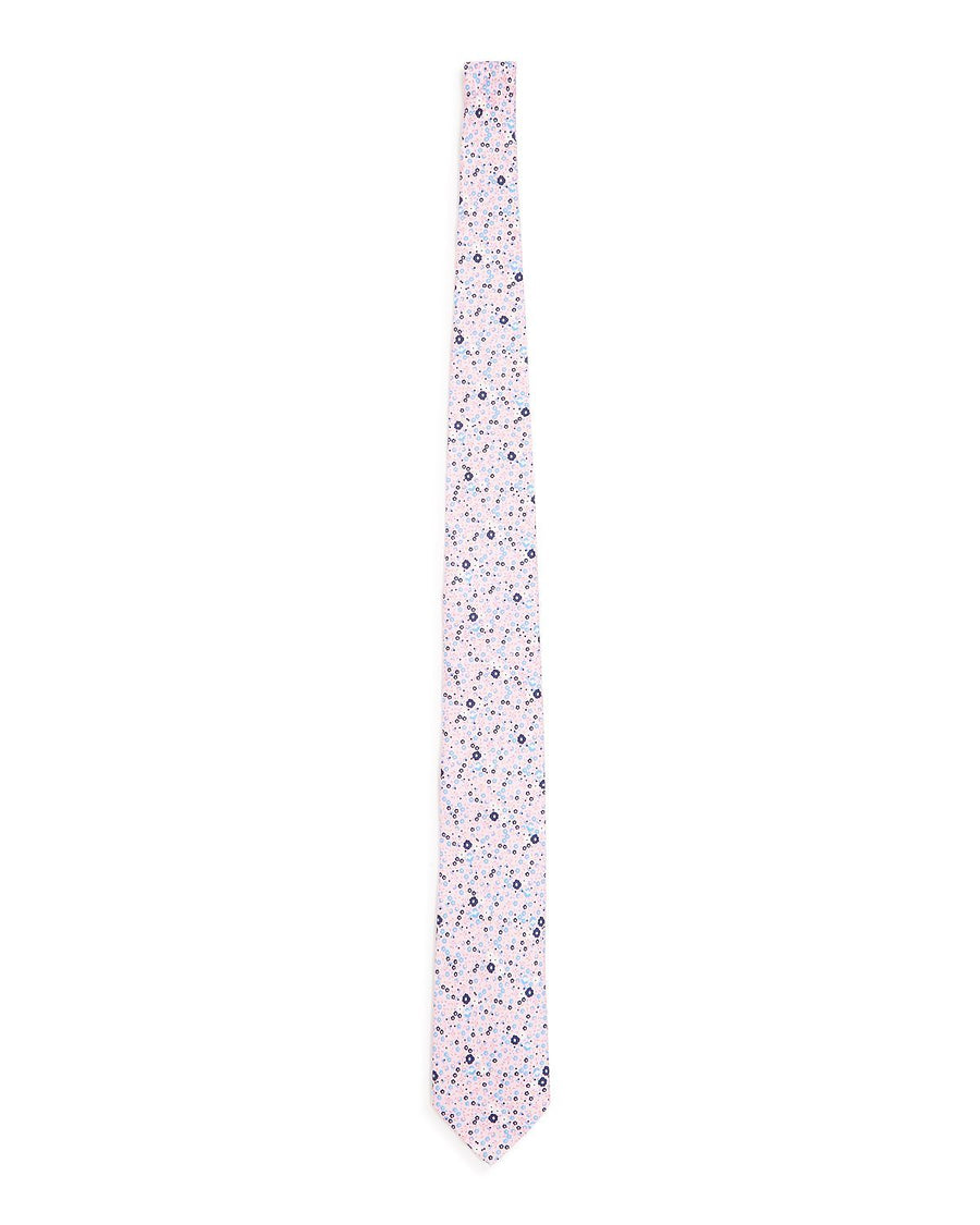 The Men's Store Floral Silk Classic Tie Pink