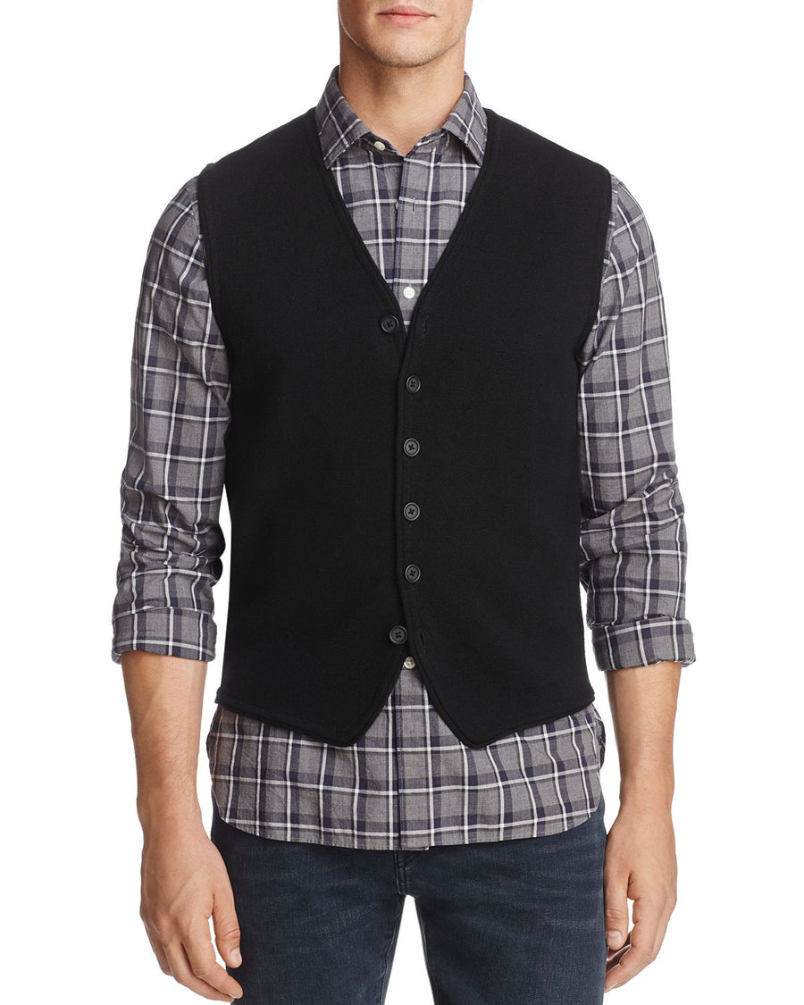 The Men's Store Merino Wool Vest Black