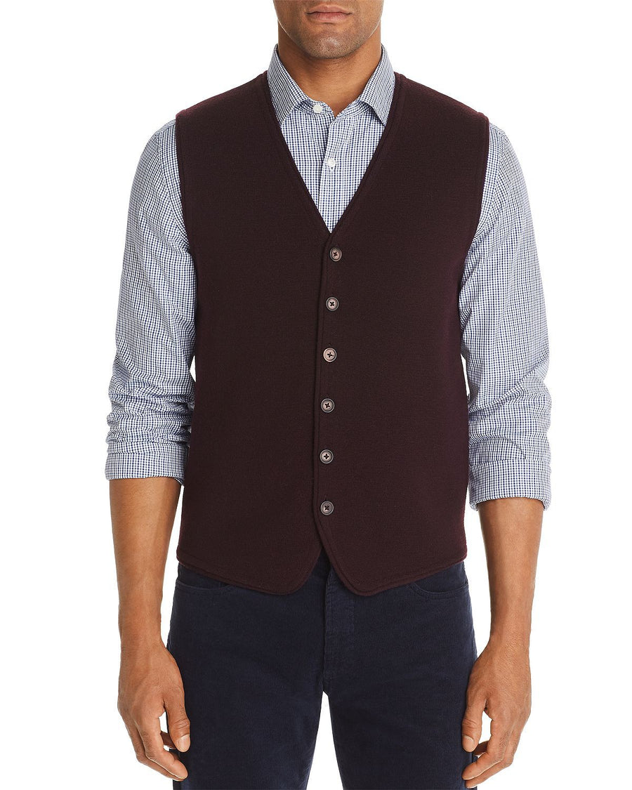 The Men's Store Merino Wool Vest Raisin